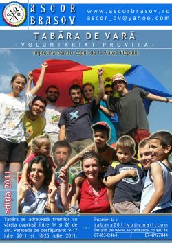 Tabara de Vara - Voluntariat Pro-Vita - Impreuna pentru copii de la Valea Plopului